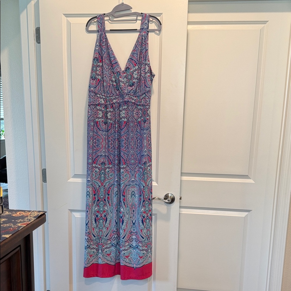 New Directions 2X Paisley Maxi Dress